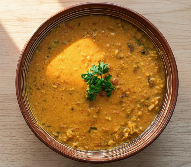 CURRIED LENTIL & COCONUT SOUP